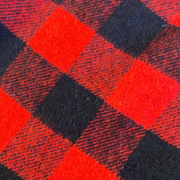 ❄️ VINTAGE Buffalo Check Wool Cape OneSizeFitsMost - Picture 4 of 5